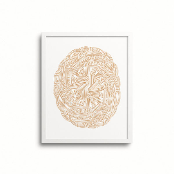Kate Golding Basket Weave Art Print from her Luncheon Collection.  Canadian designed art for your home.  Kate Golding also creates wallpaper and textiles.