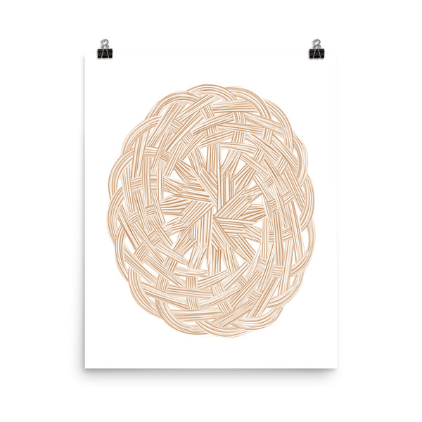 Kate Golding Basket Weave Art Print from her Luncheon Collection.  Canadian designed art for your home.  Kate Golding also creates wallpaper and textiles.