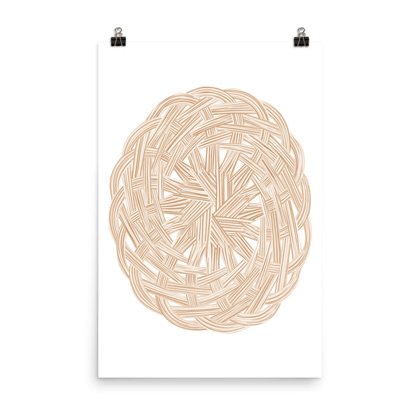 Kate Golding Basket Weave Art Print from her Luncheon Collection.  Canadian designed art for your home.  Kate Golding also creates wallpaper and textiles.