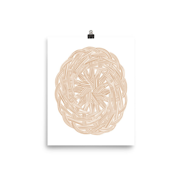 Kate Golding Basket Weave Art Print from her Luncheon Collection.  Canadian designed art for your home.  Kate Golding also creates wallpaper and textiles.