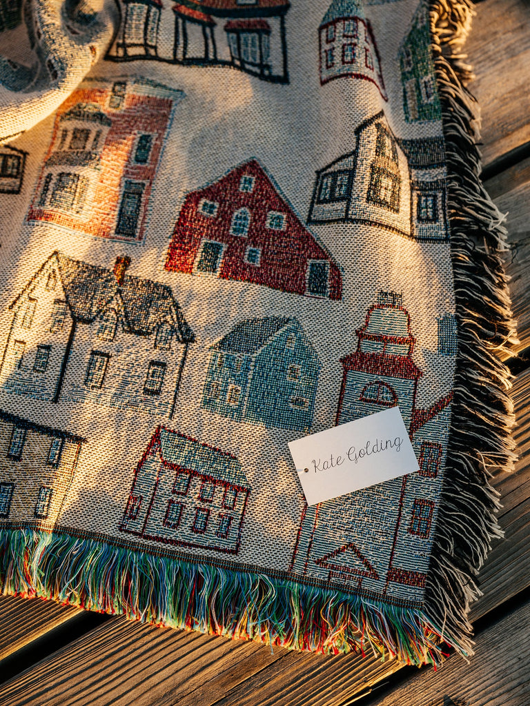 Bonavista Houses Woven Throw Blanket – Kate Golding