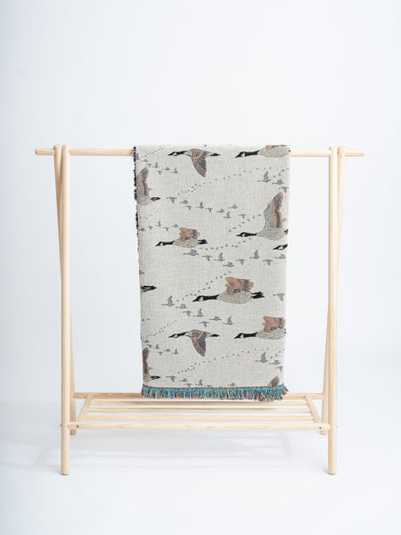 Canada Geese Woven Throw Blanket