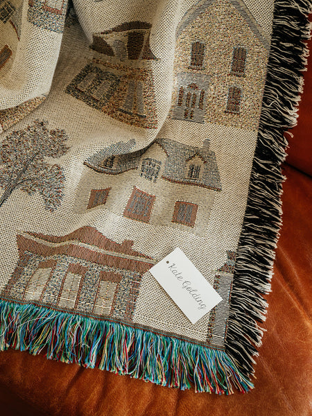 Historical Home Woven Throw Blanket