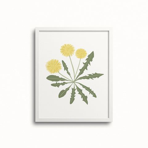Kate Golding Dandelion One (White) Art Print from her Magical Day Collection.  Canadian designed art for your home.  Kate Golding also creates wallpaper and textiles.
