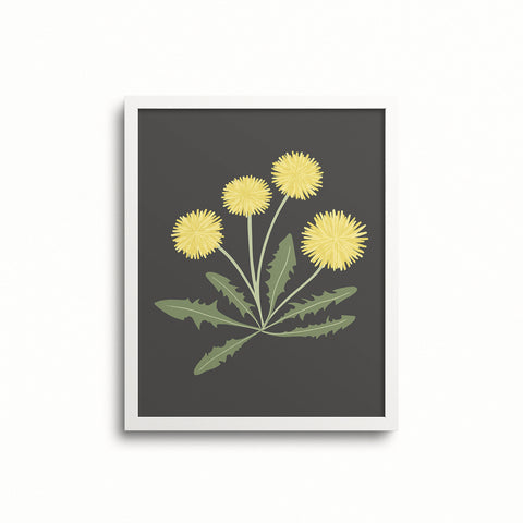 Kate Golding Dandelion Two (Charcoal) Art Print from her Magical Day Collection.  Canadian designed art for your home.  Kate Golding also creates wallpaper and textiles.