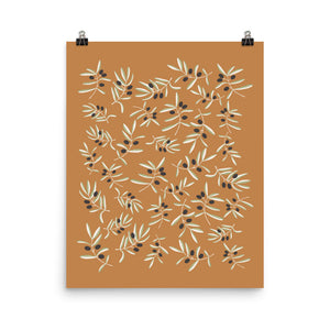 Kate Golding Olive Branch Art Print from her Luncheon Collection.  Canadian designed art for your home.  Kate Golding also creates wallpaper and textiles.