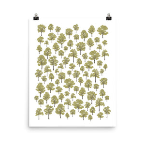 Kate Golding Woodland Walk Art Print from her Magical Day Collection.  Canadian designed art for your home.  Kate Golding also creates wallpaper and textiles.