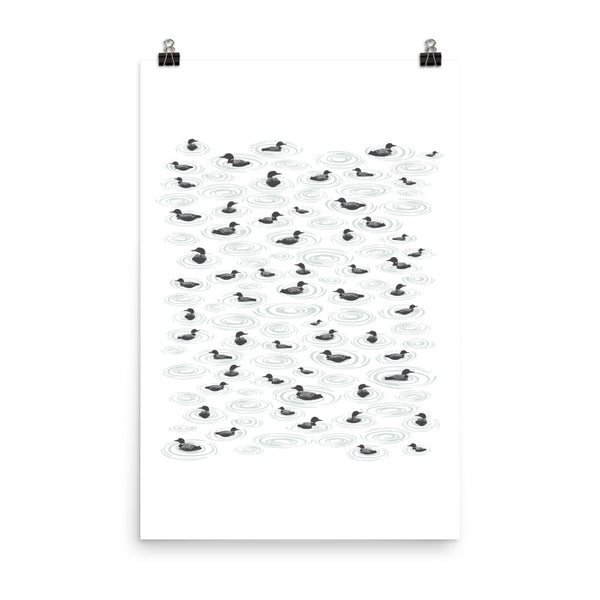 Kate Golding Loon Lake Art Print from her Great Lakes Collection.  Canadian designed art for your home.  Kate Golding also creates wallpaper and textiles.