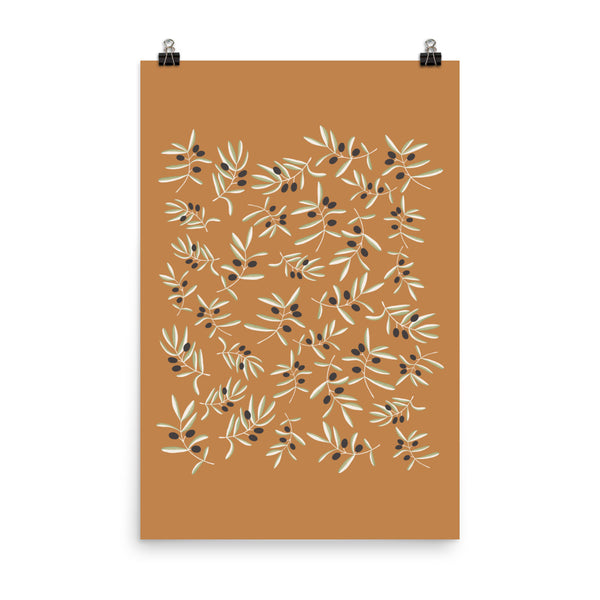 Kate Golding Olive Branch Art Print from her Luncheon Collection.  Canadian designed art for your home.  Kate Golding also creates wallpaper and textiles.