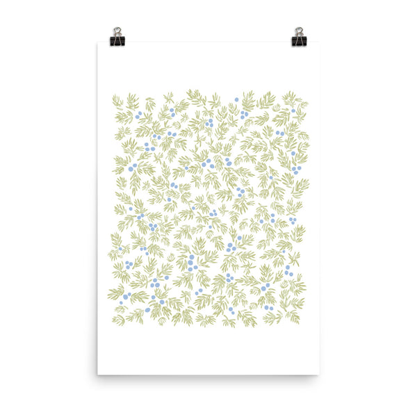 Kate Golding Juniper (Summer) Art Print from her Newfoundland Collection.  Canadian designed art for your home.  Kate Golding also creates wallpaper and textiles.