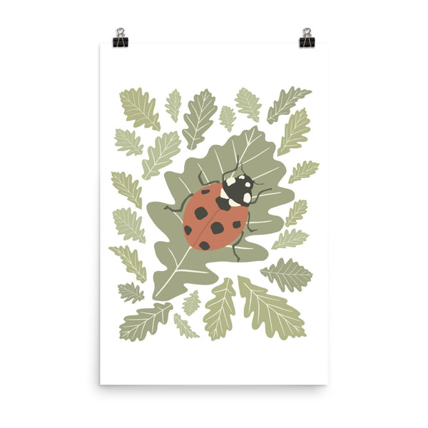 Kate Golding Ladybird Art Print from her Magical Day Collection. Canadian designed art for your home. Kate Golding also creates wallpaper and textiles.