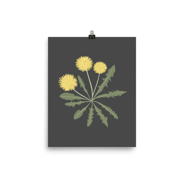 Kate Golding Dandelion One (Charcoal) Art Print from her Magical Day Collection.  Canadian designed art for your home.  Kate Golding also creates wallpaper and textiles.