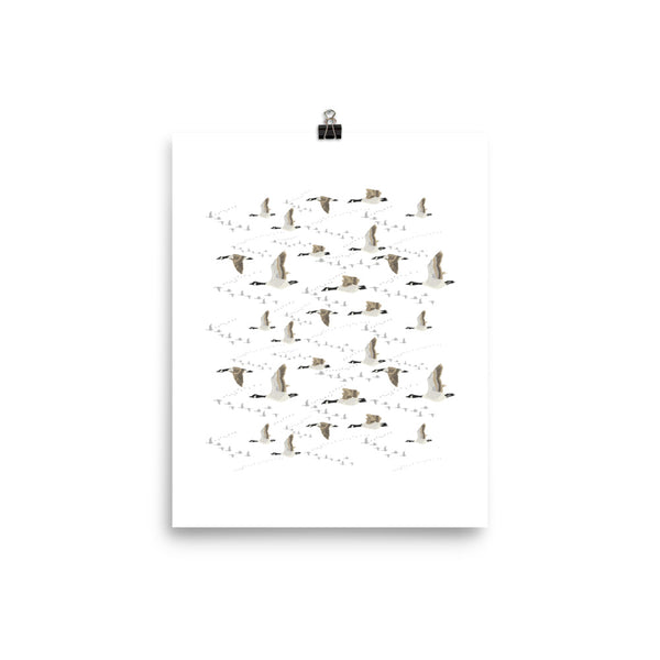 Kate Golding Canada Geese Art Print from her Prince Edward County Collection.  Canadian designed art for your home.  Kate Golding also creates wallpaper and textiles.